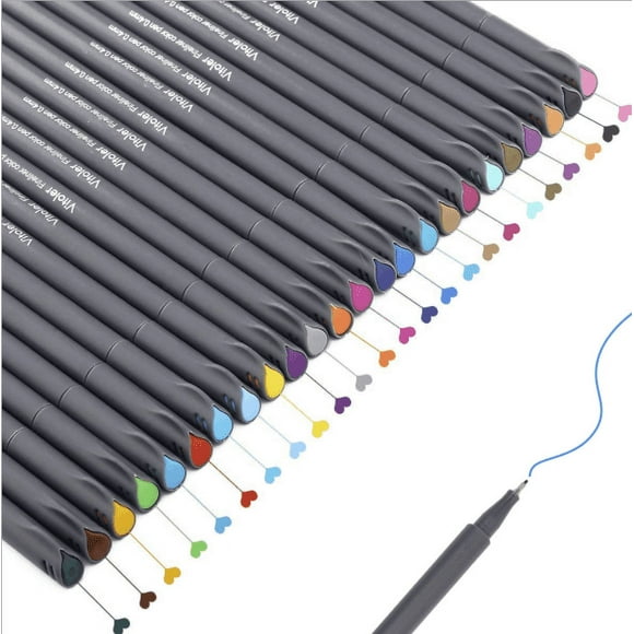 12-Color Set for Writing, Sketching, Coloring, Planning & More - Art Supplies for Creative Note-taking, Calendars & Projects Fine Line Journal Pens