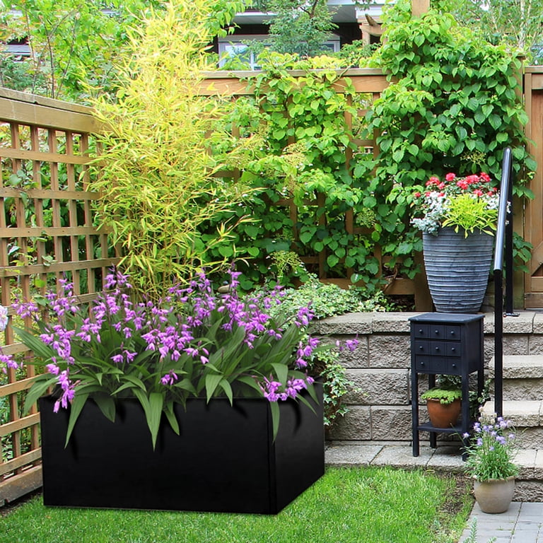 36"x12"x16" Garden Pot Planter Box with Drainage Hole Large Flower Pots  Containter for Outdoor Plants Decorative Patio Deck Yard Hotel Front Porch  ...