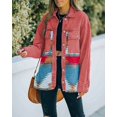thumbnail image 4 of Chaqueta vaquera Retro de manga larga con bolsillo y solapa para mujer, chaqueta Retro holgada de lana con costuras vaqueras Vintage, novedad de 2023, 4 of 5
