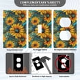 thumbnail image 3 of Yayeee Toggle Light Switch Wall Plate 1-Gang 4.5"x2.7" Home Decorative Outlet Cover, Stained Glass Sunflowers Pattern, 3 of 7