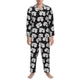 thumbnail image 3 of Naloa Cool Car Men’s Pajamas Set - Long Sleeve Button Down Sleep Shirt and Pajama Bottoms Sleepwear Set-Large, 3 of 7
