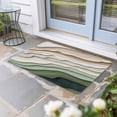 thumbnail image 2 of Sage Green Ombre Doormat Outdoor Entrance 24"x36", Modern Abstract Geometric Art Absorb Moisture Dirt Door Mats, Non-Slip Rubber Backing Floor Mats Indoor, Low-Profile Front Door Rugs, 2 of 9