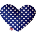 thumbnail image 3 of Bright Blue Swiss Dots 8 inch Stuffing Free Heart Dog Toy, 3 of 3