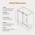 thumbnail image 2 of 56-60" W * 60" H Frameless Single Sliding soft-close Shower Doors, Bathroom Sliding Shower Door, 5/16" (8mm) Thick SGCC Tempered Glass Door, 2 of 9