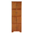 thumbnail image 3 of YYAo 72.4" Tall Storage Cabinet Tall Storage Cabinet with 8 Doors and 4 Shelves,Freestanding Storage Cabinet,Oak, 3 of 11