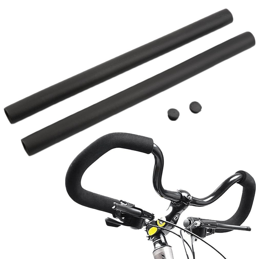 2pcs Bicycle Foam Grips MTB Bicycle Grip Anti-Slip Leather+Sponge Handlebar A#S 