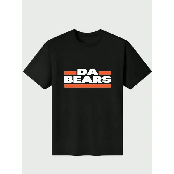Da Bears Football Athletic Sports Fan Casual Digital Print 220g Pure Heavy 100% Cotton T Shirt 100% Cotton