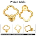 thumbnail image 3 of Uxcell 8 Sets Flower Ring Drawer Pulls with Screw for Dresser Drawer, Gold, 3 of 5