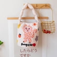 thumbnail image 4 of Bolso de lona Estética - Bolso de compras escolar para mujer con bandolera Bolso de lona con forma de cubo y gato, 4 of 5