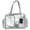 Silver, variant on Hfppkn PU Leather Pin Display Ita Tote Bag Transparent Window Shoulder Handbag for Daily Use 35x11x25cm Silver