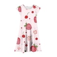thumbnail image 4 of Eltusu Summer Dresses for Girls, Crewneck Cute Ruffle Sleeve Short Sleeve Kids Clothes Multicolor Size 12-13 T, 4 of 5