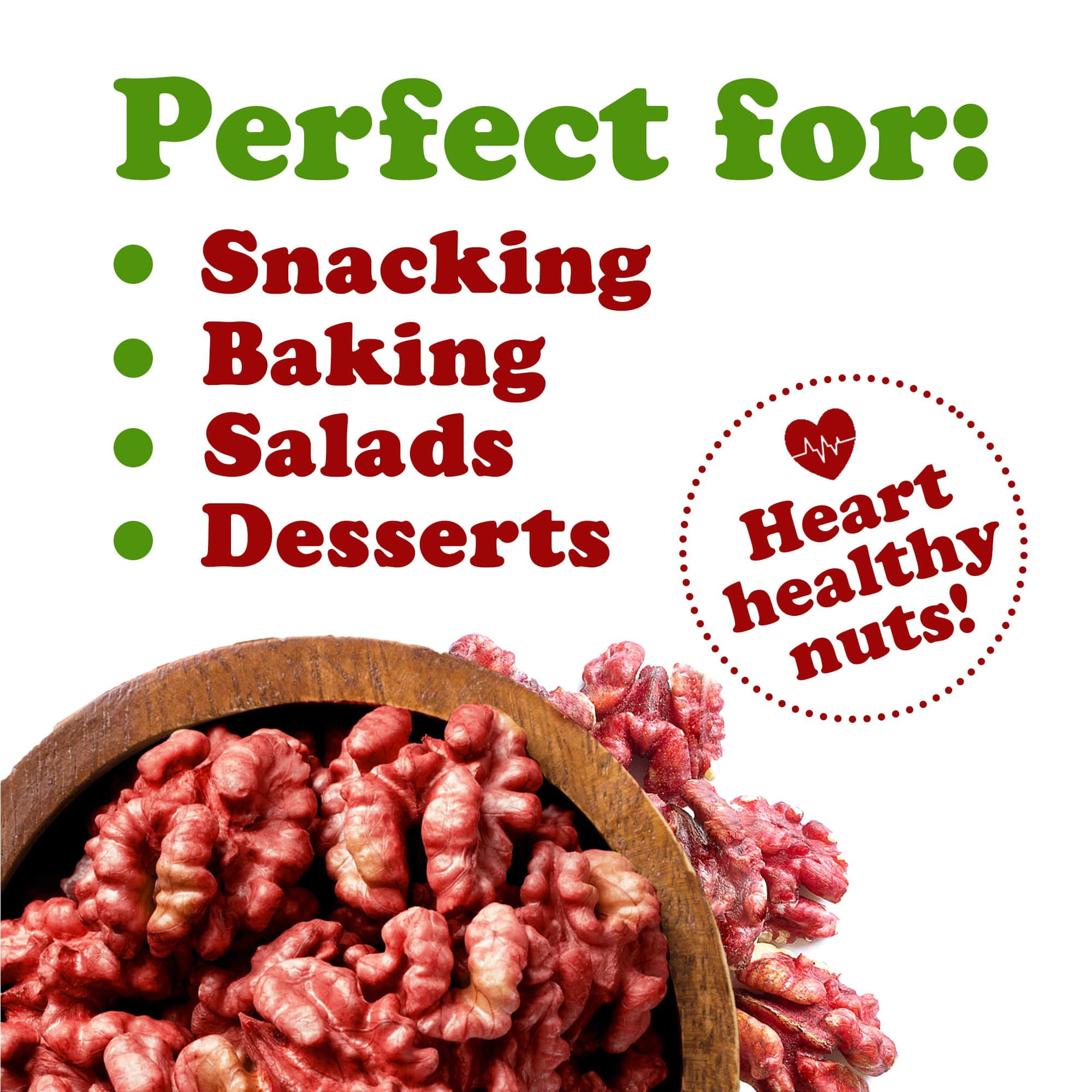 California Livermore Red Walnuts, 7.5 Pounds — Kosher, Raw, Vegan — by Food to Live