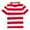 Red, variant on Girls Summer Striped Short Sleeve T-Shirt Color Block Casual Top for Kids Comfortable Crewneck Playwear Lightweight Breathable Tee,Color:Black,Size:7-8 Years