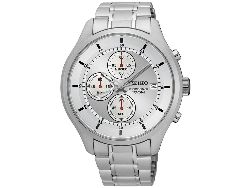 SKS535 Men's Silver Steel Bracelet With Silver Analog Dial Watch NWT -  Walmart.com