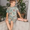 thumbnail image 4 of Balery Cute Owl Conjunto de Pijama Infantil de Manga Corta con Estampado – Ropa de Dormir de Algodón Suave-3X-Large, 4 of 6