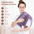 thumbnail image 3 of RENPHO Heating Pad for Back Pain Relief & Period Cramps, HSA FSA Eligible, Heat Pad for Neck and Shoulder,12"x24", Mothers Day Birthday Gifts for Women Men, Dark Purple, 3 of 10