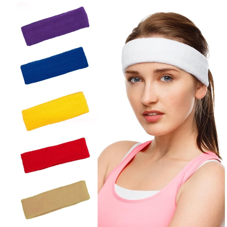 6-Pack Extra Wide Yoga Headbands for Women, Super Soft & Non-Slip Boho