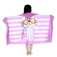 thumbnail image 4 of Toalla de baño con capucha para niños Poncho de surf para bebés Bata suave y real para cambiar a niños pequeños para niños y niñas Ducha/playa/piscina Cubiertas para niños 50x30 Toalla grande, 4 of 4