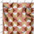 thumbnail image 4 of Soimoi Minky Brown Fabric By the Yard - 56 Inch Wide - Facets Triangle Geometric Fabric - Geometric Precision for Creative Projects Printed Fabric, 4 of 6