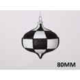 thumbnail image 2 of 4 Pack of White and Black Checkered Onion Ornaments with Glitter Enhancements, 2 of 2