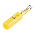 thumbnail image 3 of Uxcell 4mm Banana Speaker Cable Screw Plugs Connectors Yellow Jack Connector 5 pack, 3 of 5