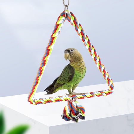 Bird Perch Toy with Toys Perches Bird Cage Spiral Cotton 15x18cm