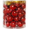 thumbnail image 1 of 48 bolas de adorno XINYU Adornos irrompibles para árbol de Navidad con lazo para colgar Rojo, 1 of 5