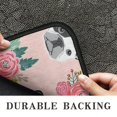 thumbnail image 6 of Pink French Bulldog Flowers Florals Door Rugs,Washable Non Slip Door Mats Indoor,Decorative Door Mats,Entry Mat Indoor for Entrance,Bedroom,Kitchen,Bathroom,30"x17", 6 of 6