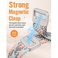 thumbnail image 7 of Wearlizer Braided Magnetic Compatible with Apple Watch Band for Women & Men, D-Shape Stretchy Elastic Nylon Strap, Fits 38/40/41/42/44/45/46/49mm, for iWatch Series 11 10 9 8 7 SE Ultra, 7 of 7