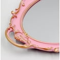 thumbnail image 3 of Vintage Mirror Small Wall Mirror Hanging Mirror 14.5 x 10 inchs Oval Pink, 3 of 5