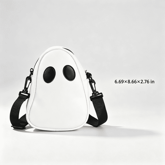 AOMRCOL Halloween Purse Novelty Ghost Purse for Women Men Cute Crossbody Bag,Satchel Bag Novelty Shoulder Bag, Spooky Purse, Halloween Bags for Women, Ghost Purse