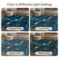 thumbnail image 7 of ODIKA 8'x10' Washable Area Rug Music Bold Note Asymmetric Contrasting Composition Round Deep Navy Teal for Living Room, Under Sectional, Family , Durable, Non-Slip, 7 of 7