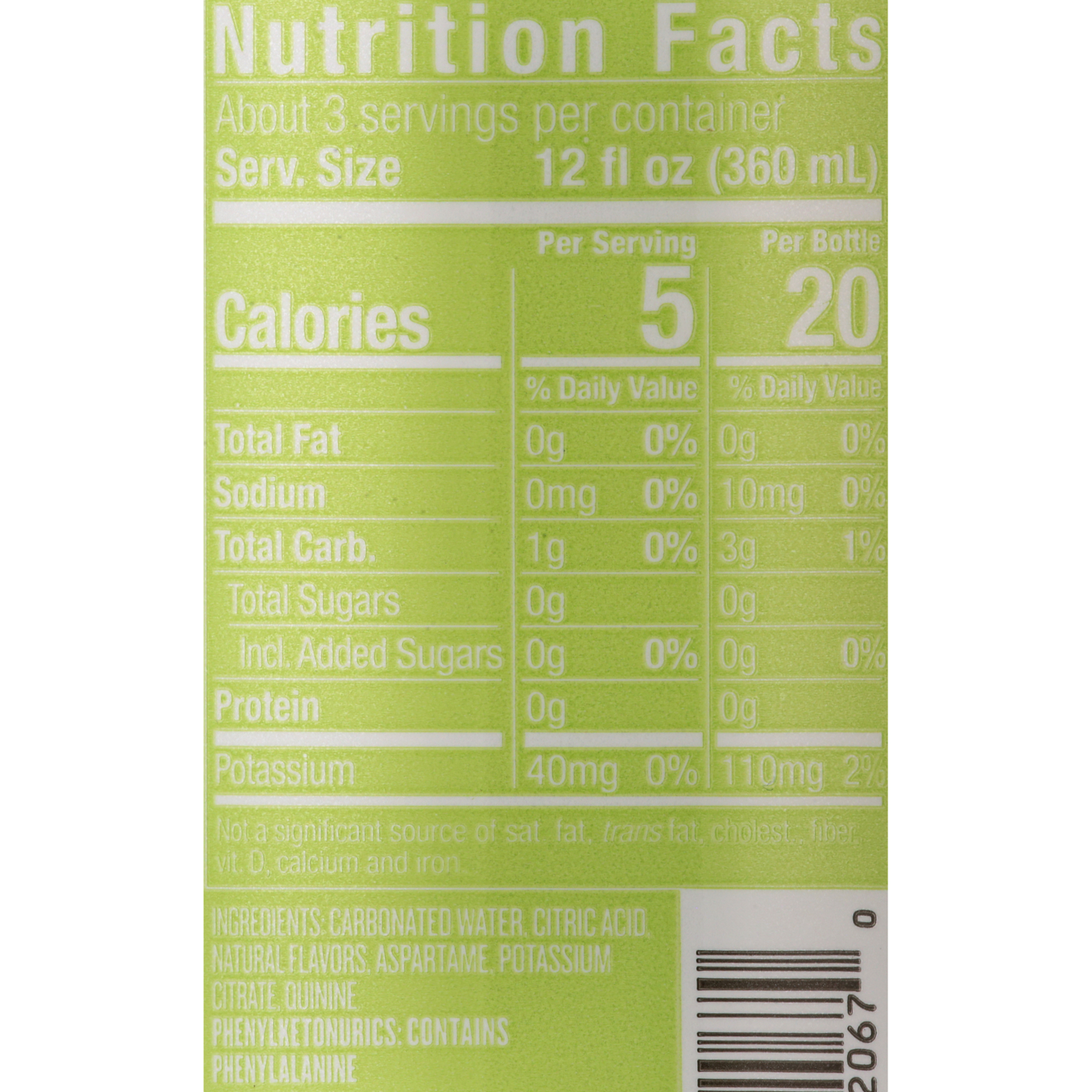 (12 Bottles) Polar Diet Tonic Water with Lime, 1 L