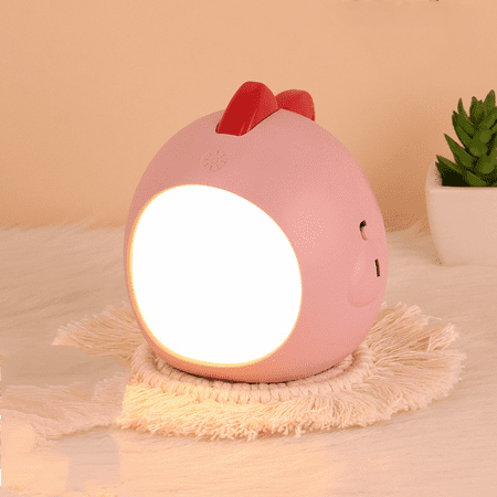 

LED Night Light for Kids Silicone Night Light Portable Bedroom Night Light for Bedside Table Lamp for Bathroom Camping Newborn Girl Gift(Pink)