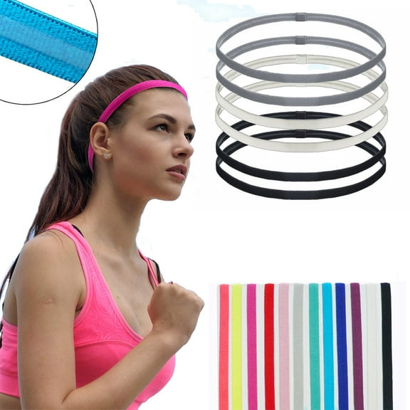 12 Colors Colorful Workout Headband Sweatband, Fashion Yoga Running Heabands for Women and Men,Sports anti slip sweat absorbing Headband