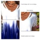 thumbnail image 5 of Camisa de manga corta para mujer, retales con mangas de encaje, cuello en V, camisa holgada estampada para mujer, Top para fiesta diaria de verano, azul XXL, 5 of 6