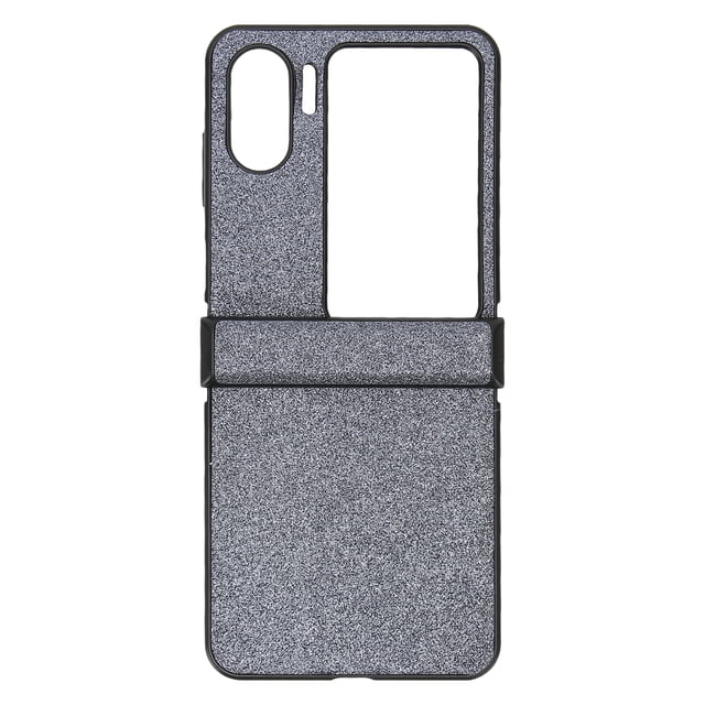 Funda para teléfono con pantalla abatible, resistente al desgaste, ajuste perfecto, diseño con purpurina, fácil de limpiar, para Oppo Find N2 Flip, color negro