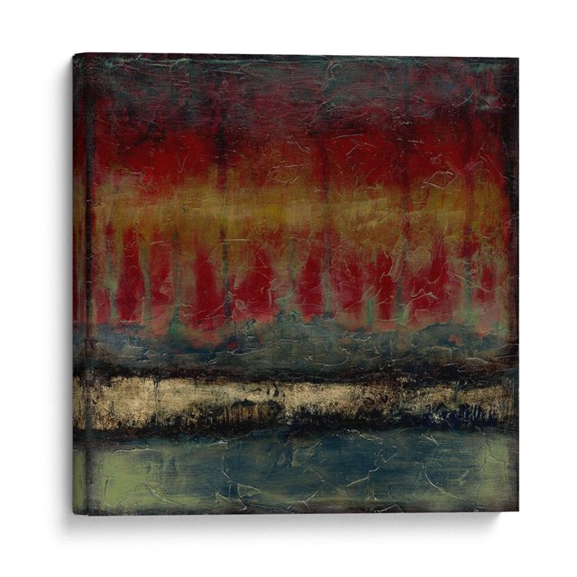 Cuadro decorativo - Bosque Iluminado Por La Luna I, Jennifer Goldberger 25x25 Canvas Lab paisaje, abstracción, pintura, moderno, arte abstracto, Contemporáneo, Pinturas, Paisaje, abstracto