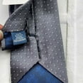 thumbnail image 3 of RYAN SEACREST Mens Silver Dot Grid Slim Neck Tie, 3 of 3