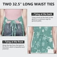 thumbnail image 6 of Turquoise Christmas Snowflake Apron-Garden Aprons for Women with Pockets-Cotton Linen Waterproof Kitchen Cooking Gardening Aprons Adjustable for Kitchen,Cooking,BBQ and Salon 32"x27", 6 of 7
