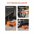 thumbnail image 2 of Electric Car Jack, 5 Tons /11000 Lbs, Electric Scissor Jack With Built-In Inflator, 12V Tire Change Replacement With Electric Impact Wrench & LED Light, Portable Jack Kit For Sedan, SUV, Truck, 2 of 10