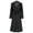 Black, variant on Yartina Womens Classic Long Trench Coat Lapel Collar Open Front Belted Peacoat Fall Winter Windproof White L