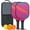 Black-3, variant on Pickleball Paddles Set Of 2, Fiberglass Surface, Neon Fluid Print, 4 Balls & Bag