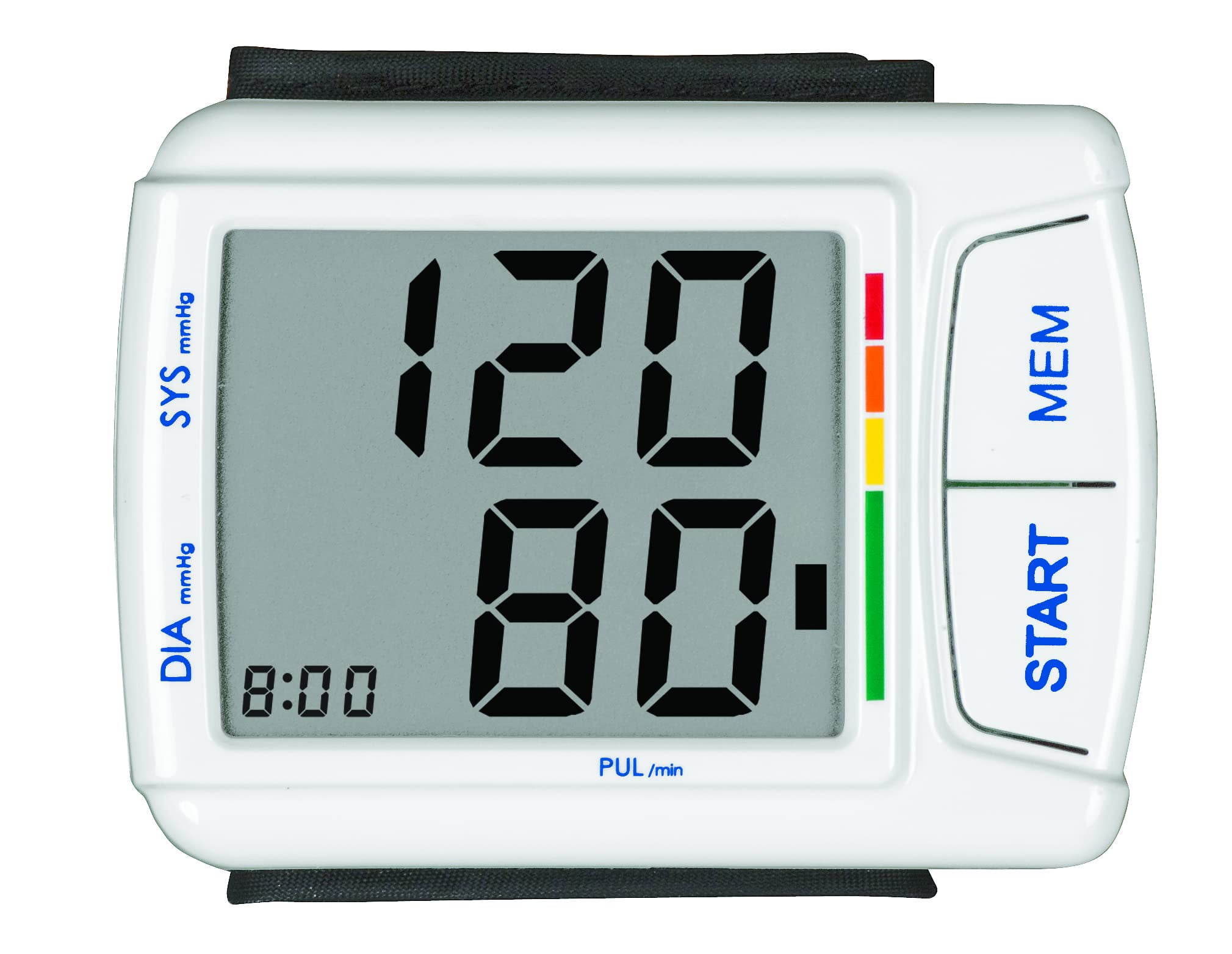 SmartHeart Automatic Digital Blood Pressure Wrist Monitor | Adult Wrist Cuff | 1-Person Memory