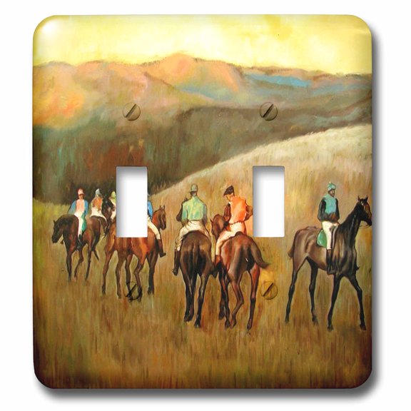 3dRose, Picture Of Painting By Degas Horses, double toggle switch
