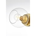 thumbnail image 3 of Living District Rogelio 1-Light Iron & Glass Bath Sconce in Brass/Clear, 3 of 5