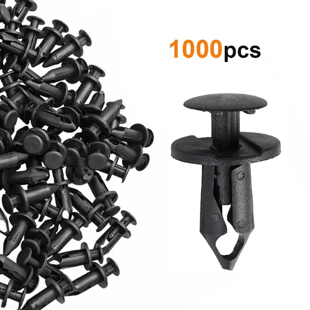 10 sets/1000pc Universal Car Door Trim Panel Clip 8mm Auto Bumper Fastener Hole Rivet Retainer plastic clip Push in Cover Mudguard