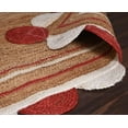 thumbnail image 5 of 6 x 6 Feet Square ( 180 cm x 180 cm ) Natural Jute with Red Scalloped Area Rugs , Home Decor Rugs, 5 of 5