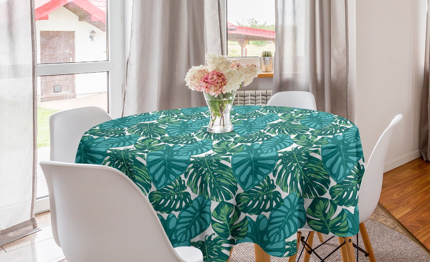 1.2m Stylish Table Cover Decorative Waterproof Tablecloth Indoor &Outdoor 