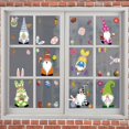 thumbnail image 3 of Plus récent Pâques Window Clings, Gnome Lapin Oeuf Decorations Wall Glass Sticker, Durable PVC Party Ornaments Glass Sticker Set for Window, Wall Home Decor, 3 of 5
